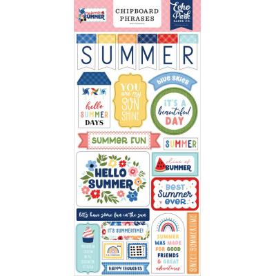 Echo Park My Favorite Summer Sticker - Chipboard Phrases